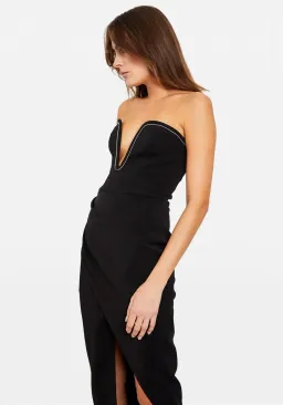 Manning Cartell Strapless Plunging Neckline Gown Black Size 6 for rent on The Volte - image 2