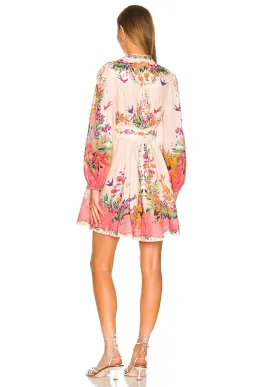 Zimmerman Tropicana Plunge Mini Dress Pink Size 0 / AU 8 for rent on The Volte - image 2