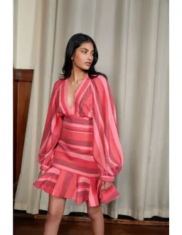 Acler Ellen Mini Dress Pink Size 6 for rent on The Volte - image 5