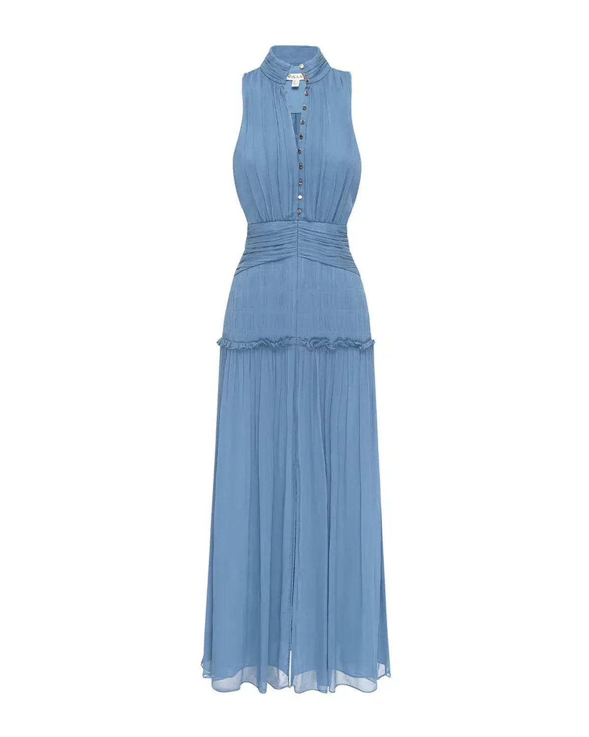 Shona Joy Noemi Sleeveless Button Up Midi Dress Blue Size 10 - Image 5