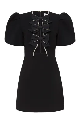 Rebecca Vallance Katie Bow Tie Mini Dress Black Size 8 for rent on The Volte - image 3