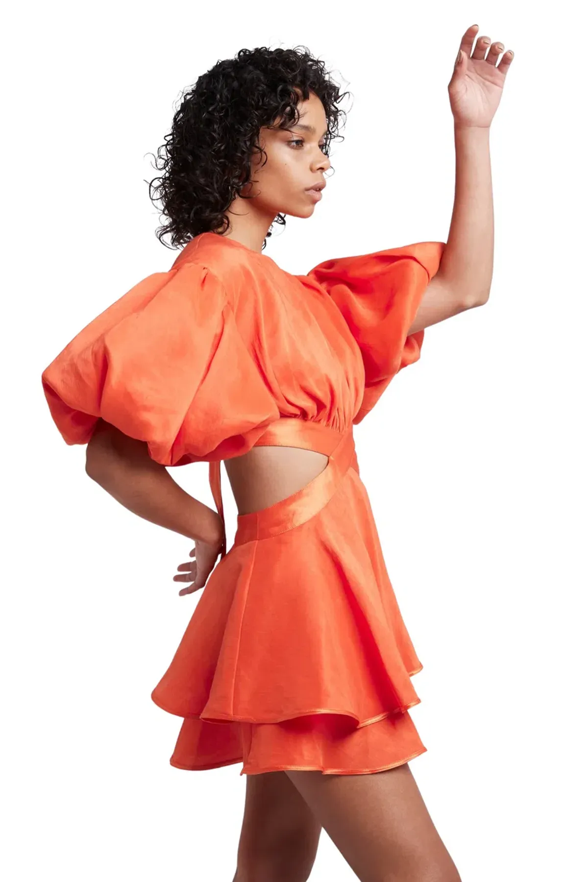 Aje Gracious Cut Out Mini Dress Saffron Size 10 - Image 2