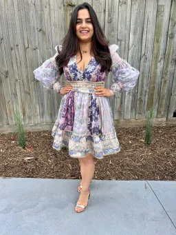 Zimmermann Celestial Mini Dress Multicolor Size 3 / Au 12-14 for rent on The Volte - image 1