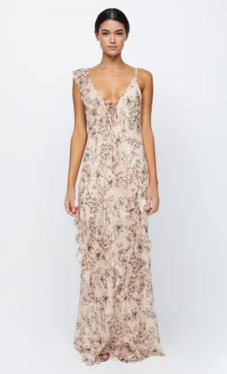 Bec & Bridge Courtney Frill Maxi Dress In Florence Floral Size 8 for rent on The Volte - image 5