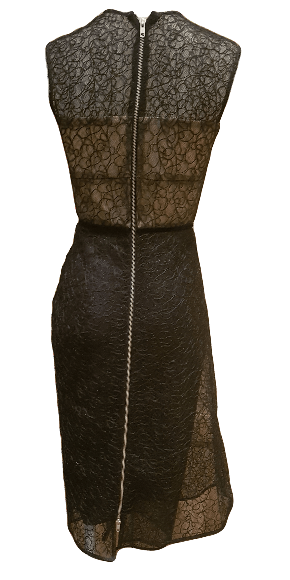 Alex Perry Maven Tulle Lace Pencil Dress Black Size 8 - Image 4