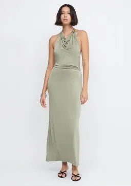 Bec & Bridge Ariel Halter Maxi Dress Green Size 8 for rent on The Volte - image 1