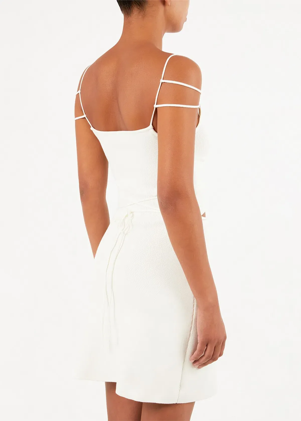 Mach & Mach Ivory Matilde Mini Dress Ivory  - Image 3
