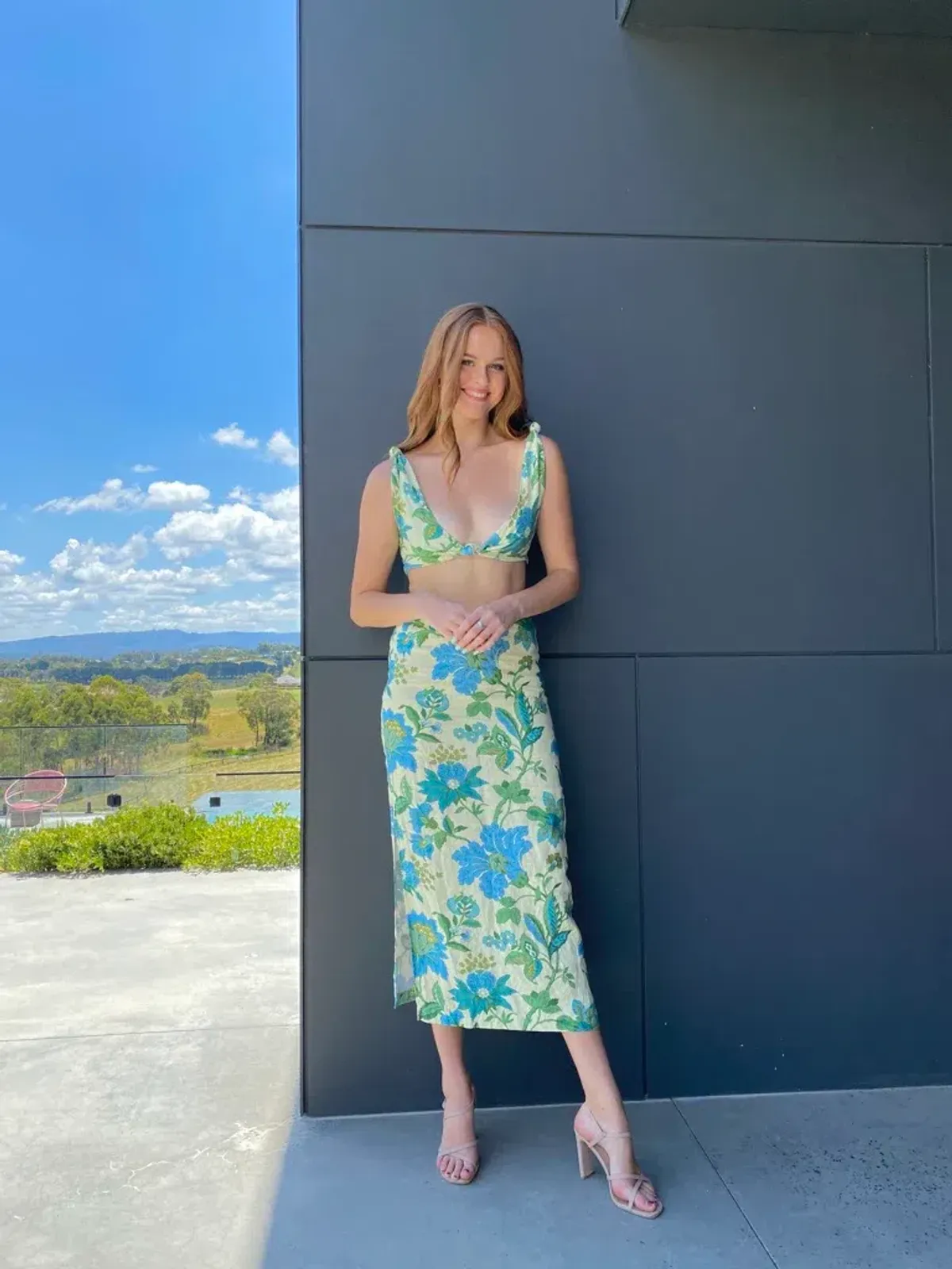 Sir the Label Alexandre Knot Bralette and Skirt Set Marguerite Print Size 1/Au 8 - Image 3