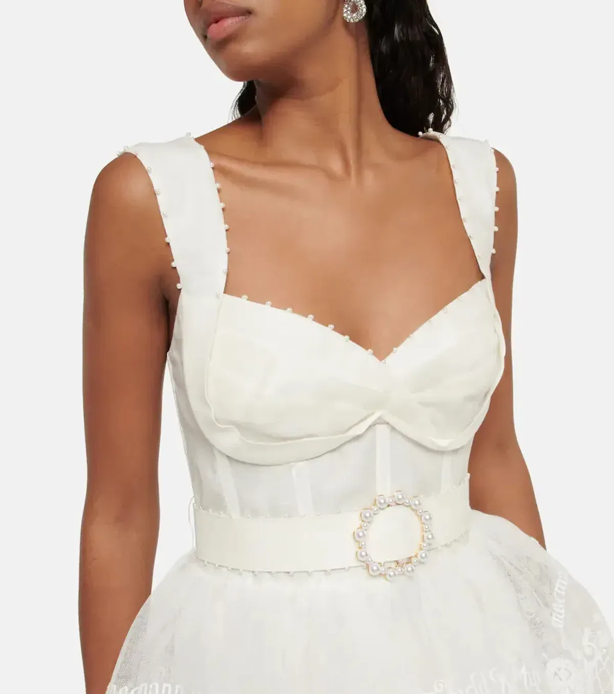 Zimmermann High Tide Embroidered Mini Dress Ivory Size 1 / Au 10 - Image 2