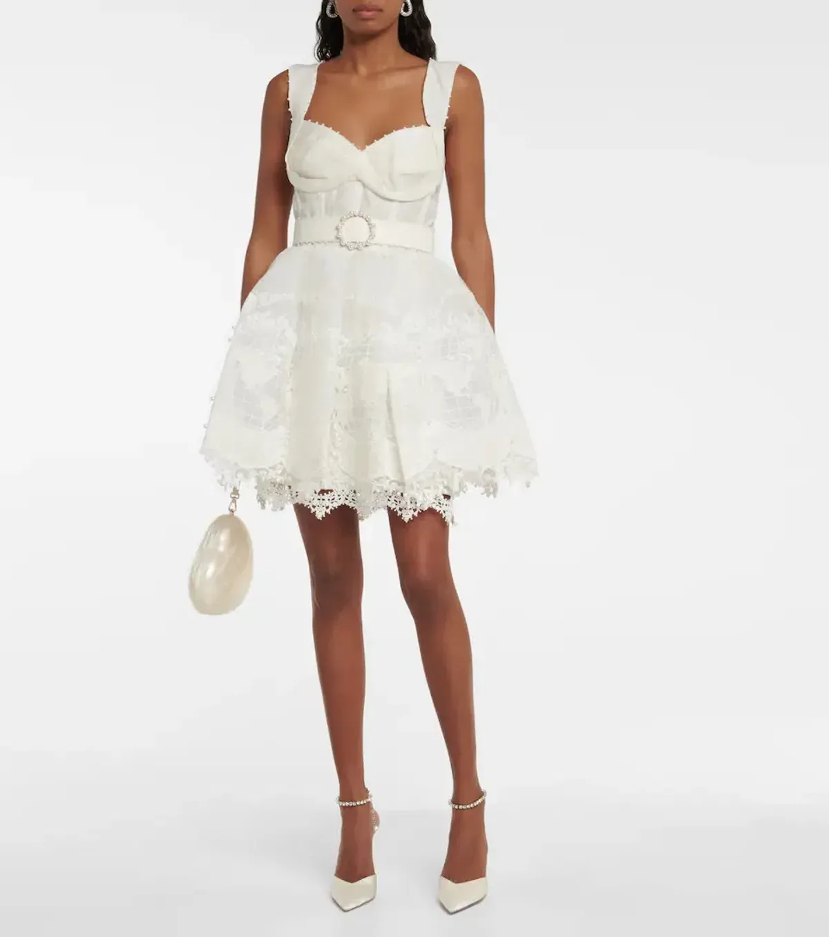 Zimmermann High Tide Embroidered Mini Dress Ivory Size 1 / Au 10 - Image 1