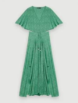 Maje Rimaro Wrap Maxi Dress Green Size 34/Au 6 for rent on The Volte - image 3