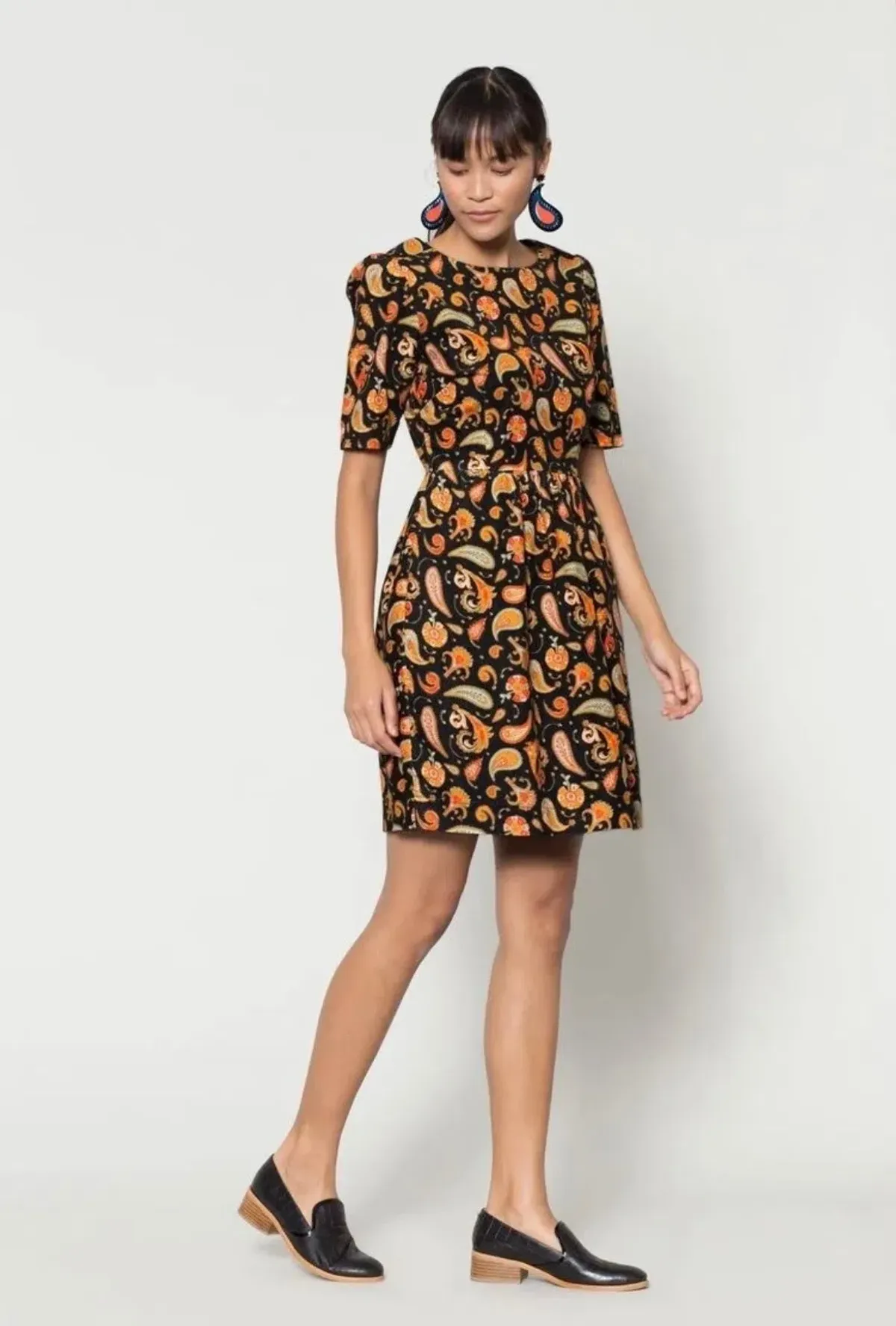 Gorman Paisley Cord Mini Dress Print Size 10 - Image 1