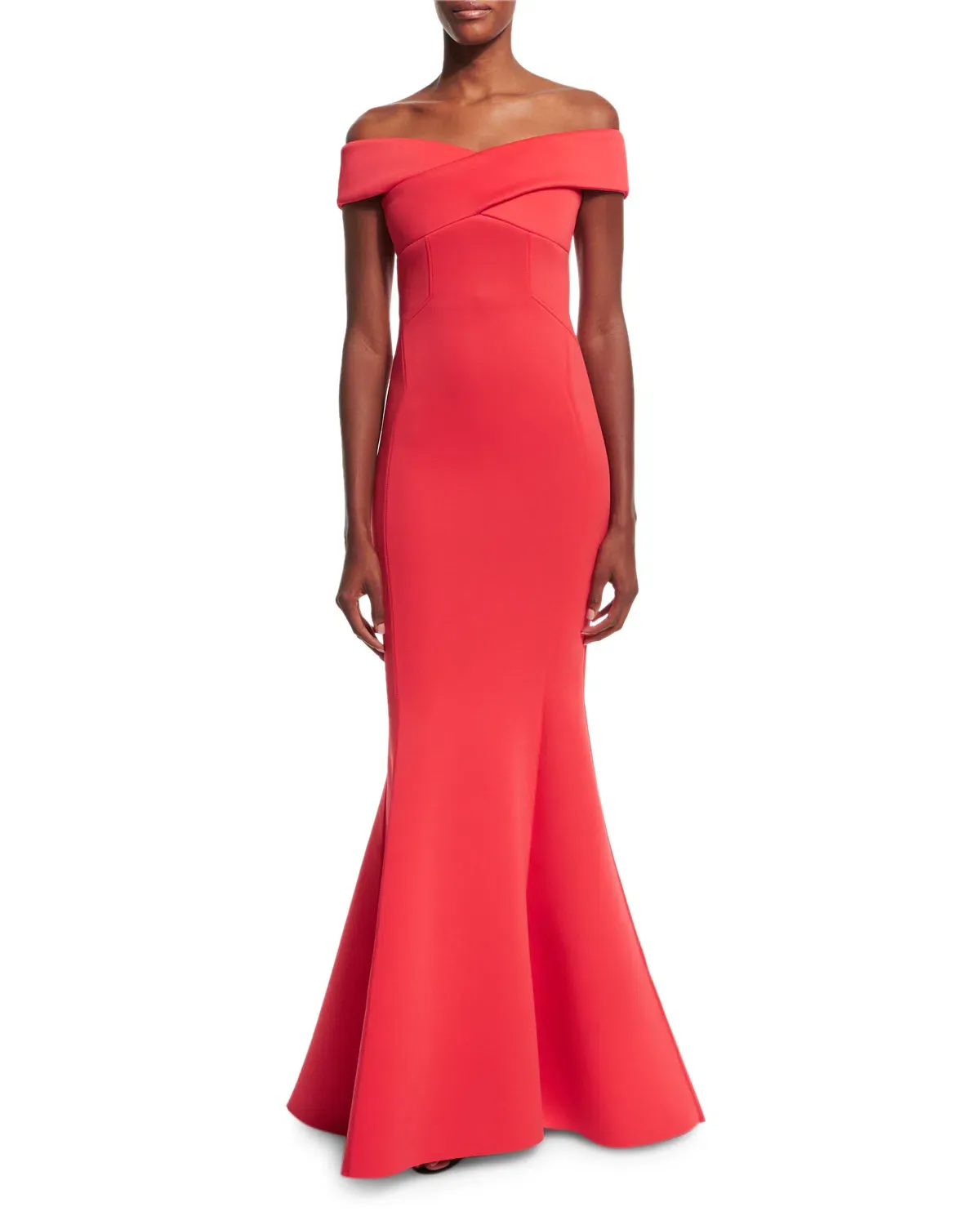 Rachel Gilbert Enico Gown Raspberry Red Size 8 - Image 1