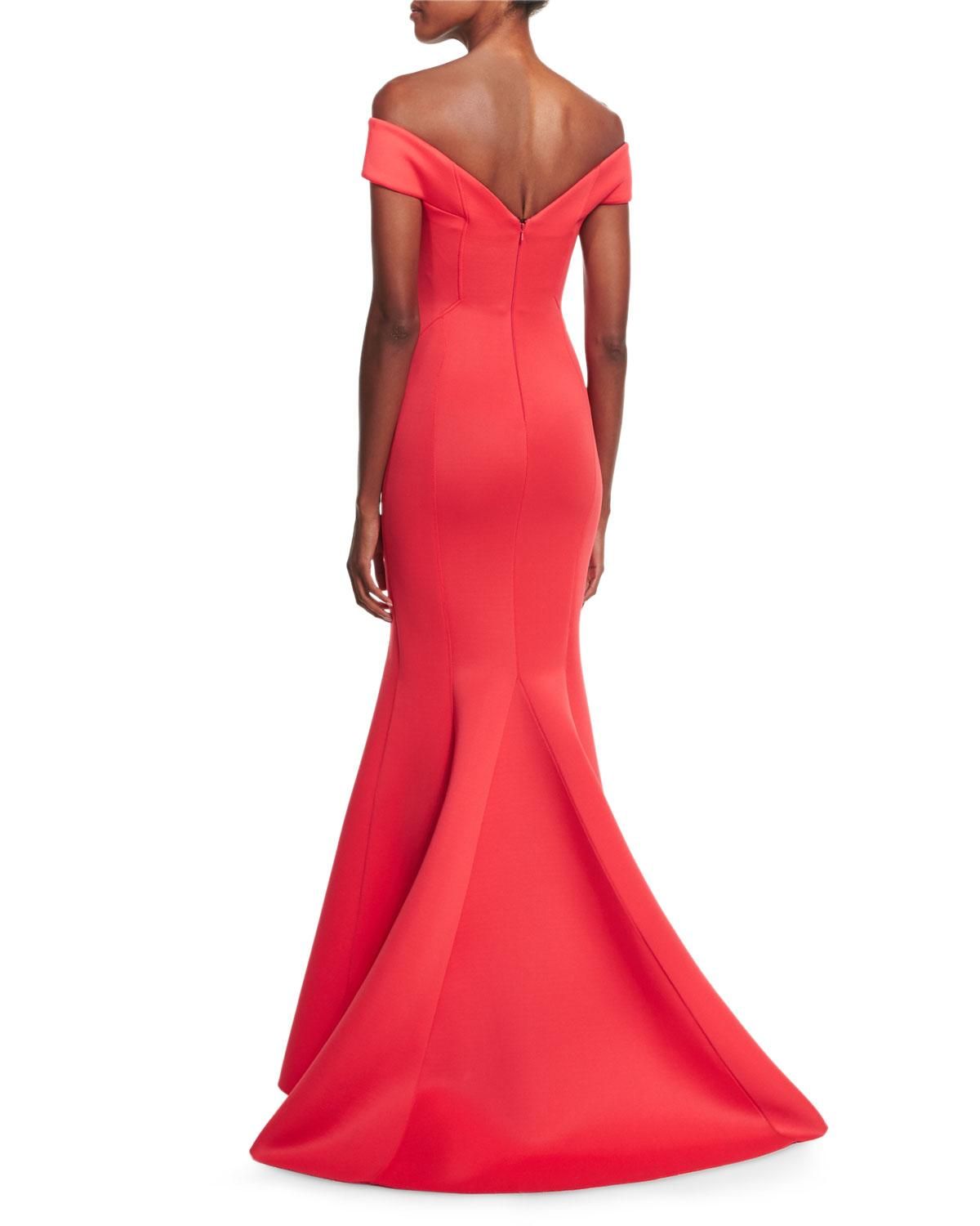Rachel Gilbert Enico Gown Raspberry Red Size 8 - Image 2