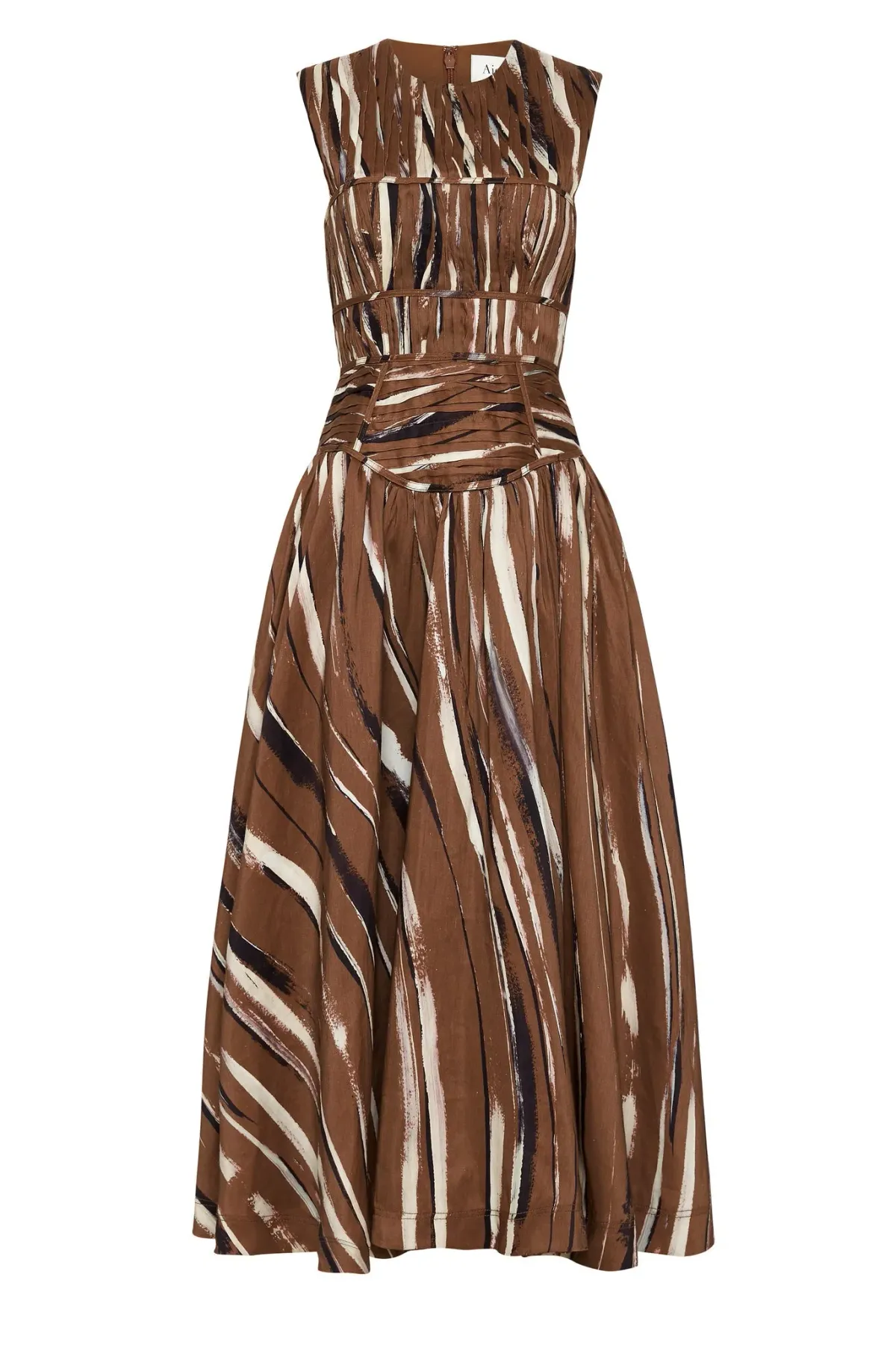 Aje Gabrielle Midi Dress Brown Size 6 / XS - Image 5