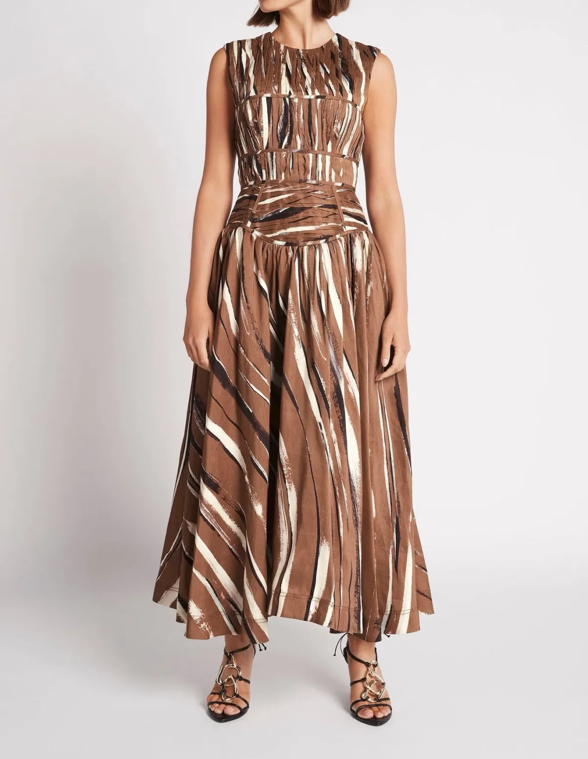 Aje Gabrielle Midi Dress Brown Size 6 / XS - Image 1