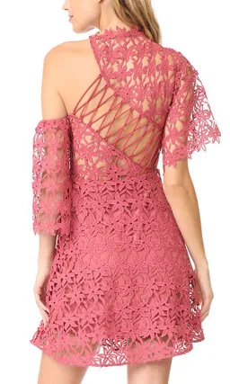 Keepsake Stay Close Mini Dress in Paprika Pink Size M / Au 10 for rent on The Volte - image 4