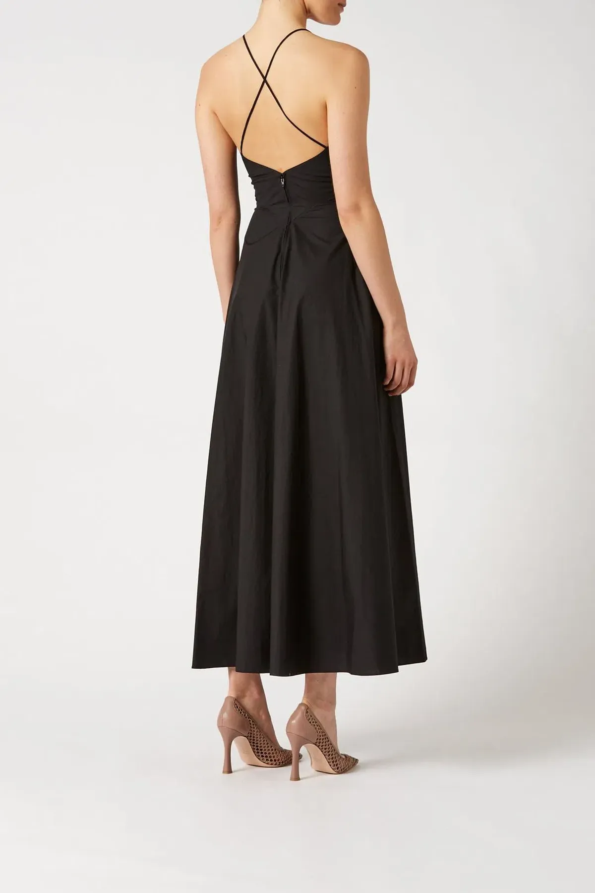 Scanlan Theodore Cotton Strappy Dress Black Size 6  - Image 2