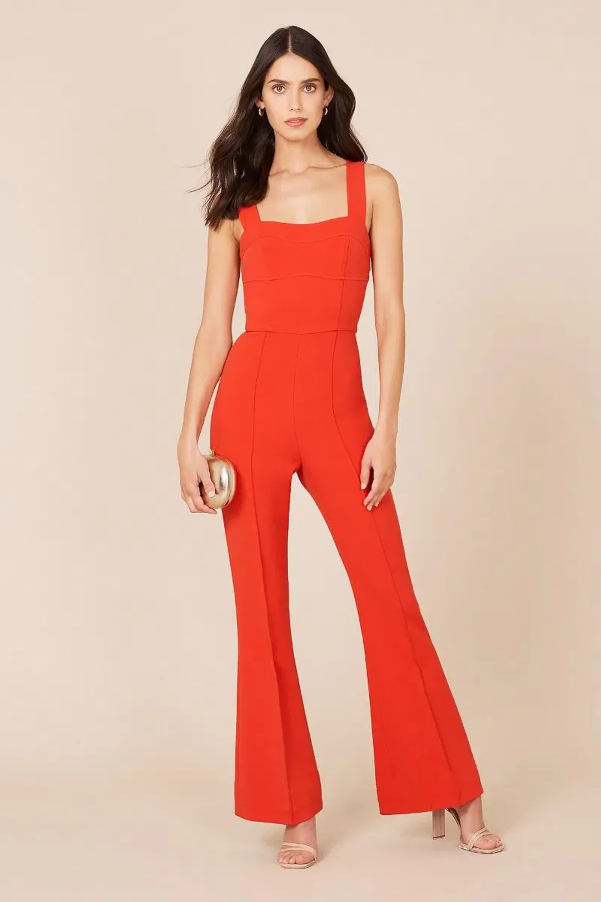 Rebecca Vallance Lamour Jumpsuit Red Size 6  - Image 1