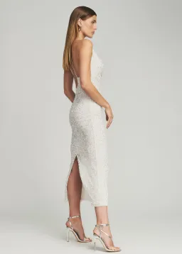 Retrofete Freida Dress White Sequin Size 10 for rent on The Volte - image 3