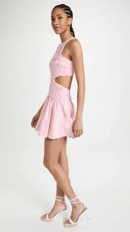 Aje Introspect Cut Out Mini Dress Pink Size 8 for rent on The Volte - image 2