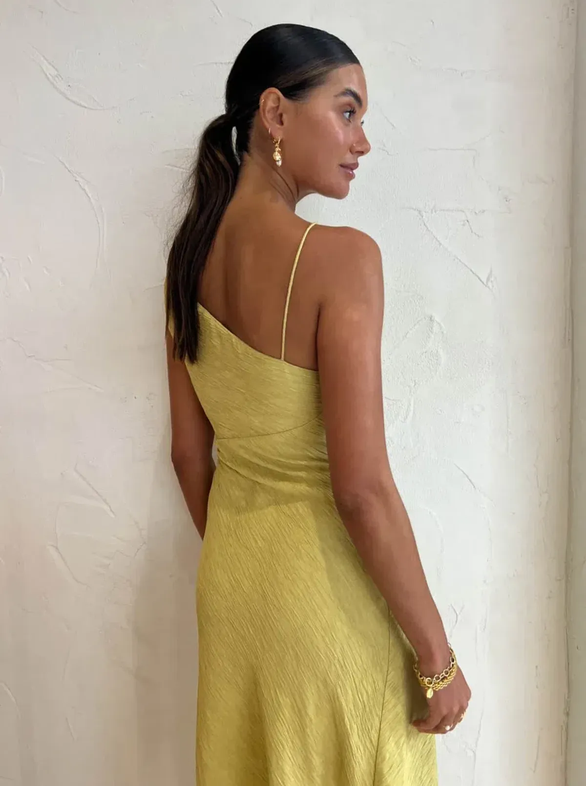 One Fell Swoop Frida Midi Dress in Golden Straw Size 6 - Image 5