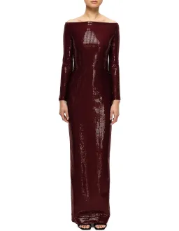 Solace London Ruby Maxi Dress Aubergine Size 16 for rent on The Volte - image 1