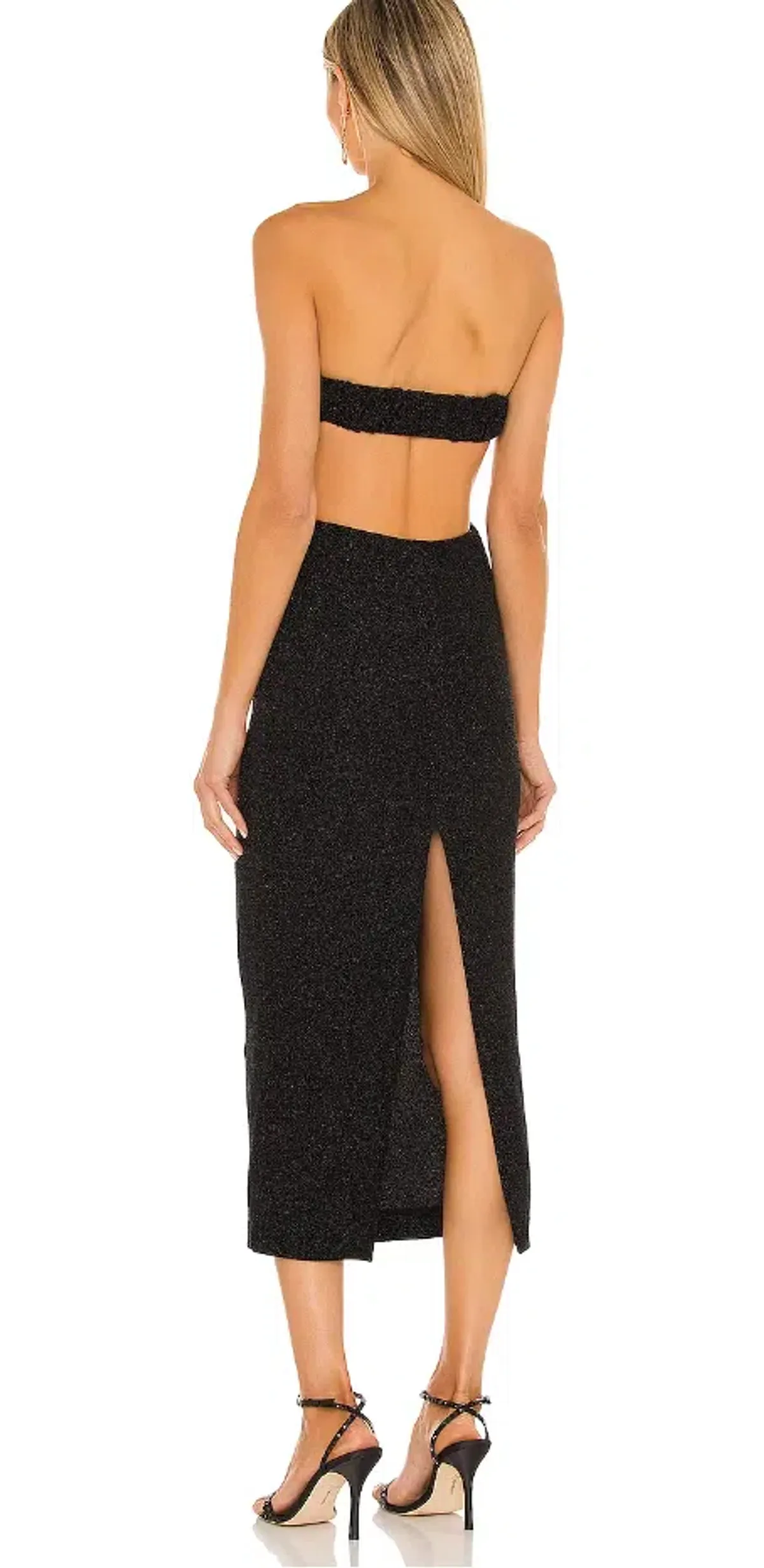 Natalie Rolt Olympia Dress Metallic Black Size 3 / Au 12 - Image 3