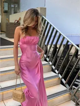 Bec & Bridge Amber Maxi Dress Candy Pink Size 8 for rent on The Volte - image 2