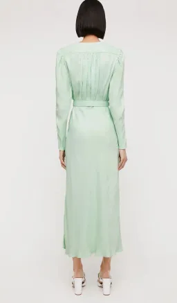 Scanlan Theodore French Jacquard Midi Dress Mint Size 10 for rent on The Volte - image 3