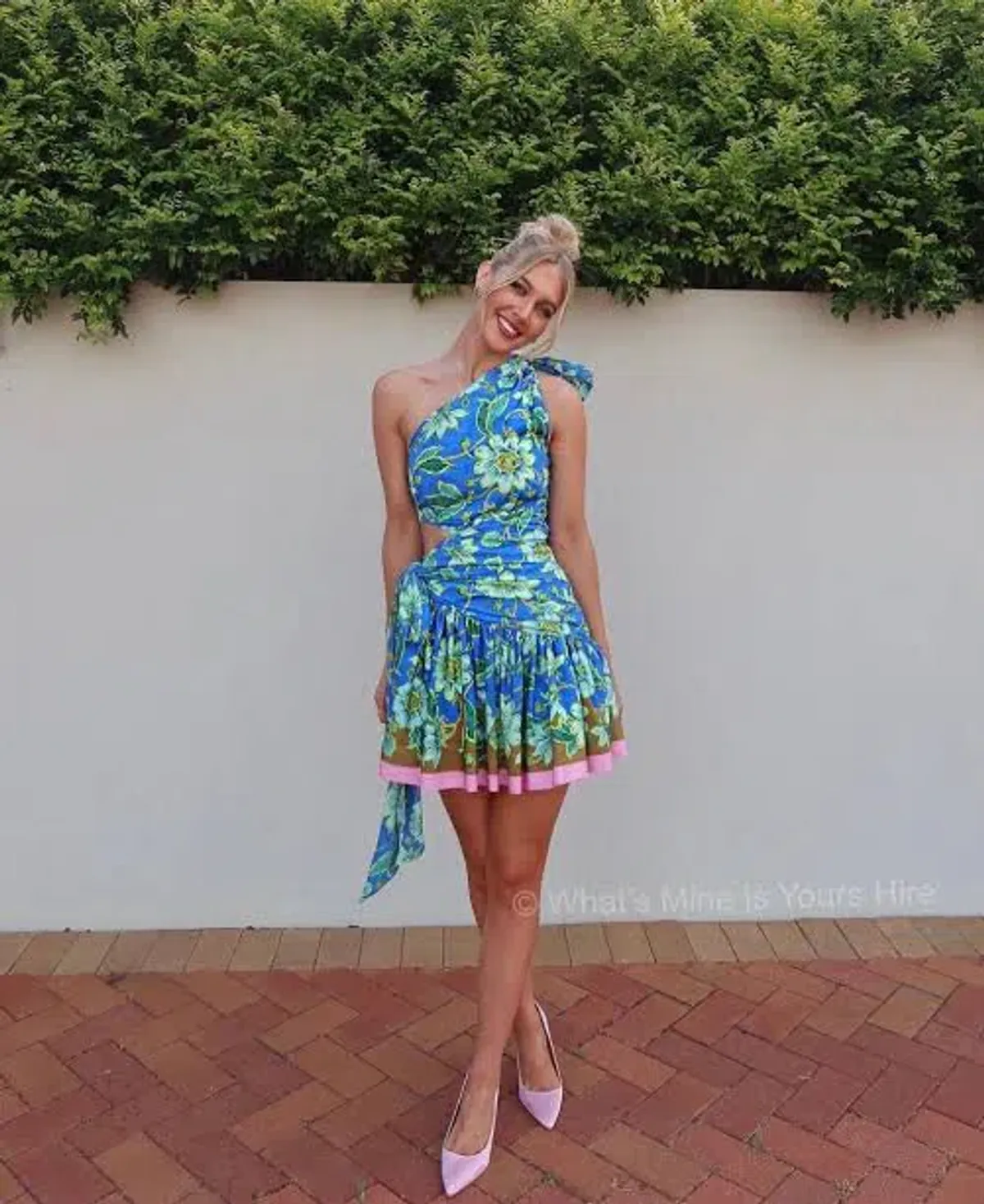 Alemais Winnie Mini Dress Blue Print Size 6 - Image 8