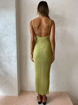 Bec & Bridge Plisse Maxi Dress in Pistachio Size 8  for rent on The Volte - image 2