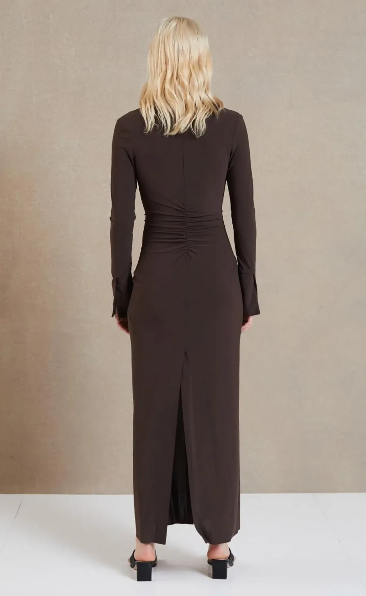 Bec & Bridge Sylvia Long Sleeve Maxi Dress Cognac Size 8  - Image 2