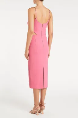 Rebecca Vallance Dulce Amore Midi Dress Pink Size 6 for rent on The Volte - image 3