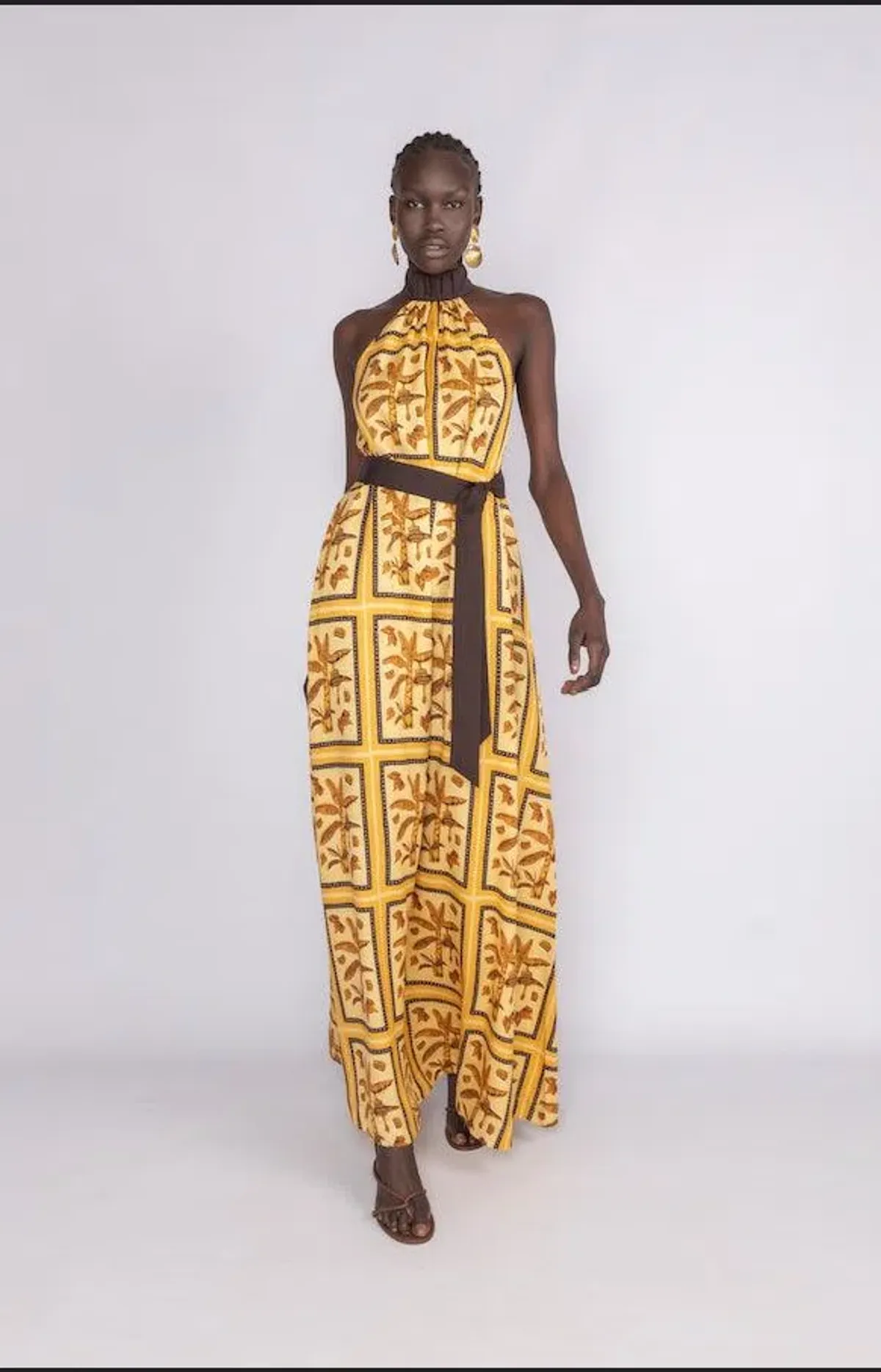 Sunset Lover Tiled Hanson Palm Dress Print Size 8 - Image 2