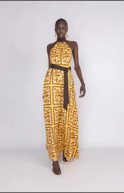 Sunset Lover Tiled Hanson Palm Dress Print Size 8 for rent on The Volte - image 2