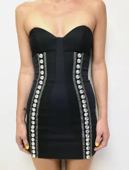 Sass & Bide Underlines Mini Dress Black Size 40 for rent on The Volte - image 1