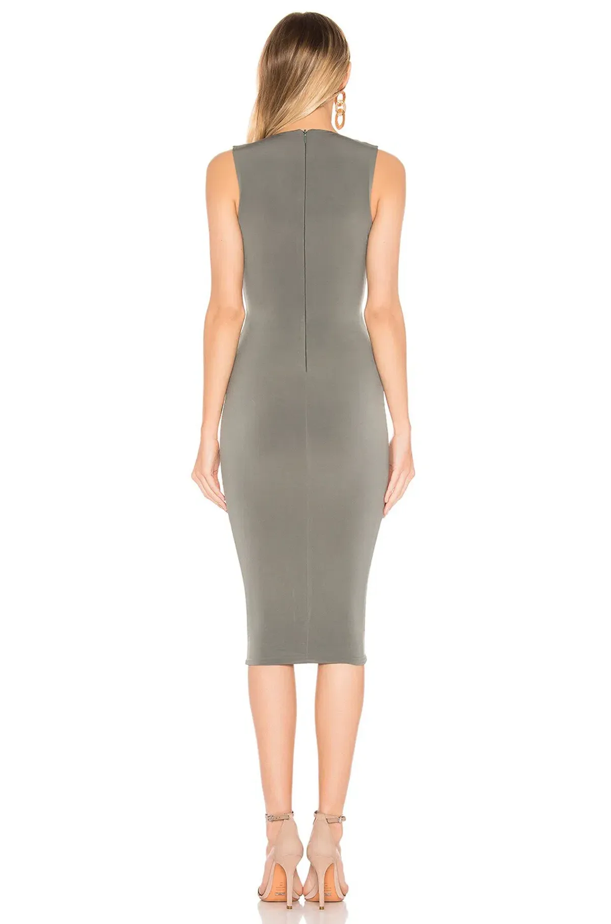 Nookie Entice Midi Dress Khaki Size 10 - Image 2