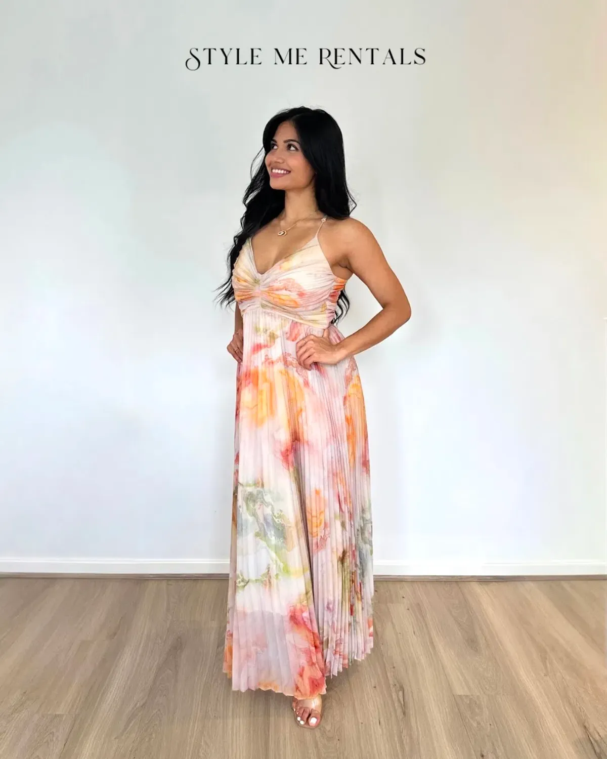 Ministry of Style The Label Sunrise Strap Dress Patterned Size 8 - Image 3