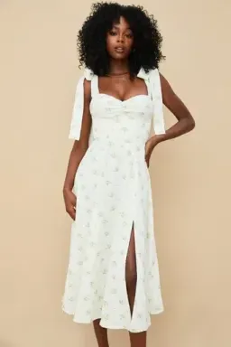 House Of CB Alicia Ivory Floral Midi Sundress White Size XS / AU 6 for rent on The Volte - image 5