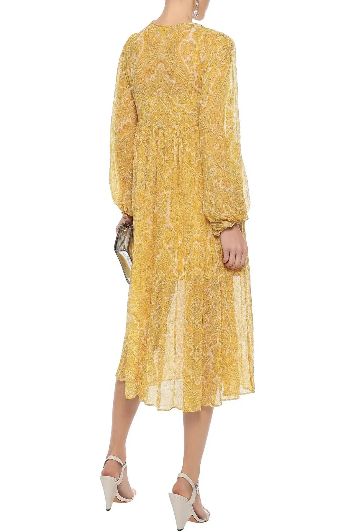 Zimmermann Lumino Paisley Midi Dress Yellow Paisley Size 6 - Image 2