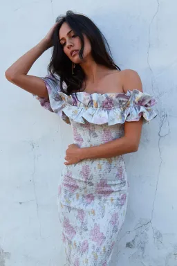 V. Chapman - The Lilac Dress in Floral - Size AU 8 for rent on The Volte - image 3