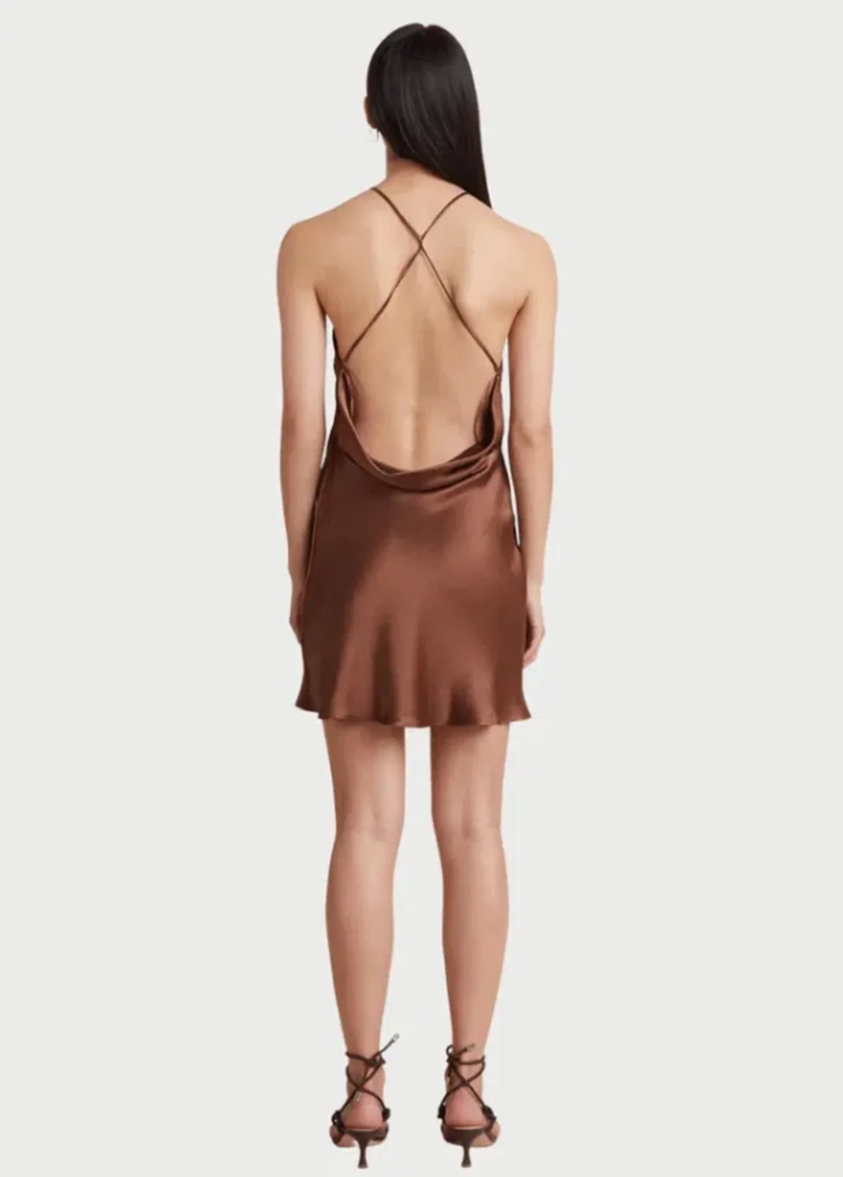 Bec & Bridge Annika Mini Dress Chocolate Size 8 - Image 3
