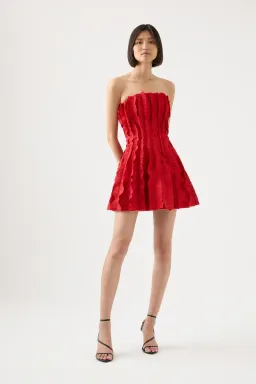 Aje Hybrid Mini Dress Red Size  for rent on The Volte - image 1