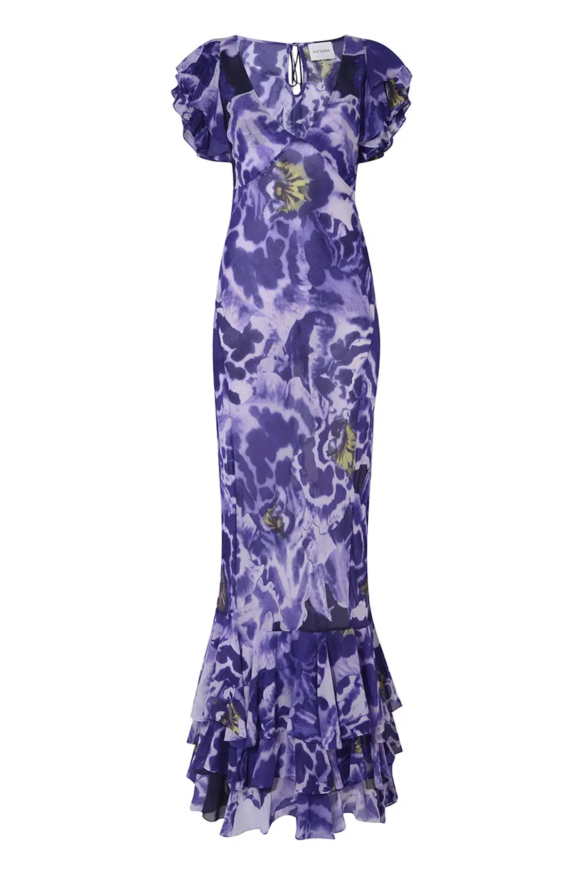 Rat & Boa Lucille Maxi Dress Purple Floral Size XS / Au 6 - Image 4
