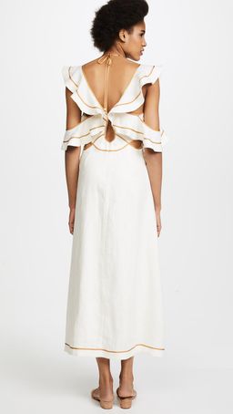 Zimmermann Painted Heart Flutter Dress Cream Size 6 for rent on The Volte - image 2