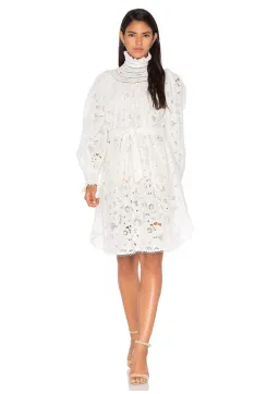 Zimmermann Master Chemisette Tunic Mini Dress Pearl Size 6 for rent on The Volte - image 1