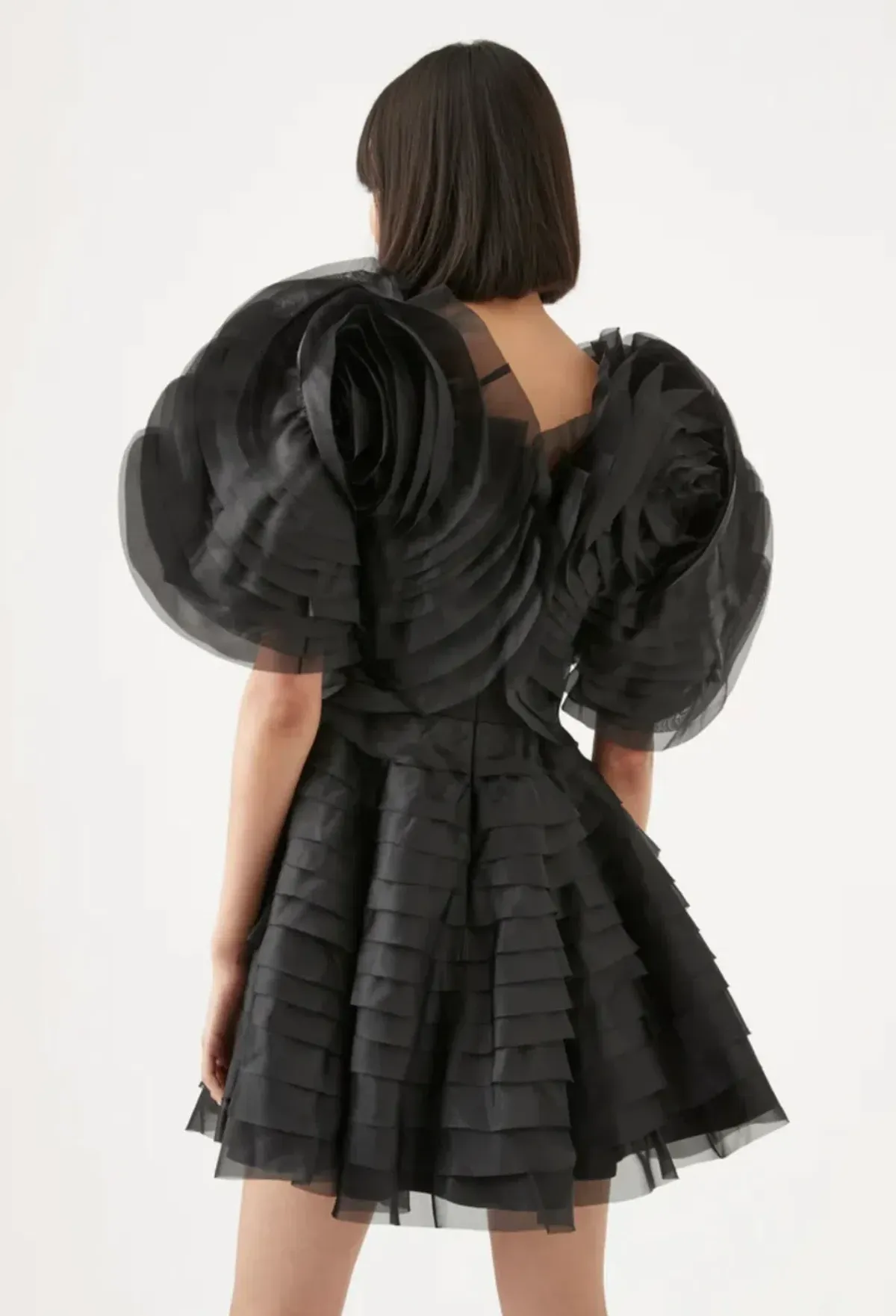 Aje Amour Ruffle Mini Dress Black Size 12 / L - Image 3