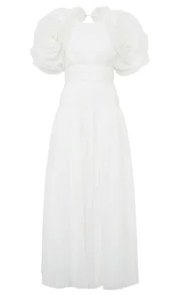Aje Expressive Pleated Maxi Dress Ivory Size 8 / S for rent on The Volte - image 5