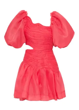 Aje Joan Puff Sleeve Mini Dress Pink Size 10 / M for rent on The Volte - image 4